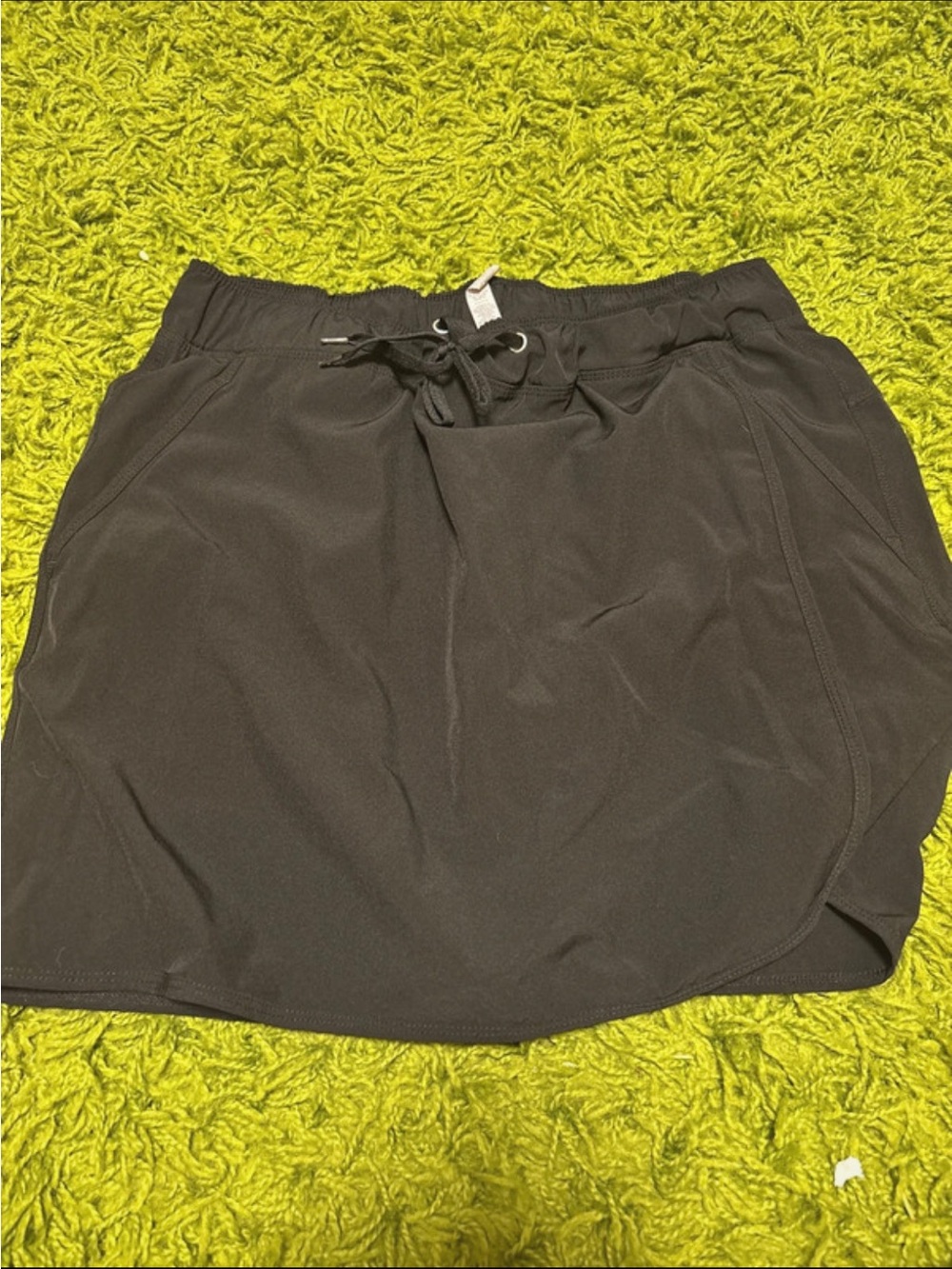 Black Drawstring Athletic Skort
